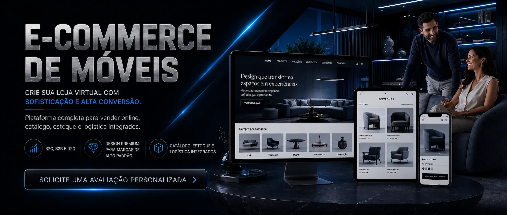 Criação de Loja Virtual - E-commerce de Móveis