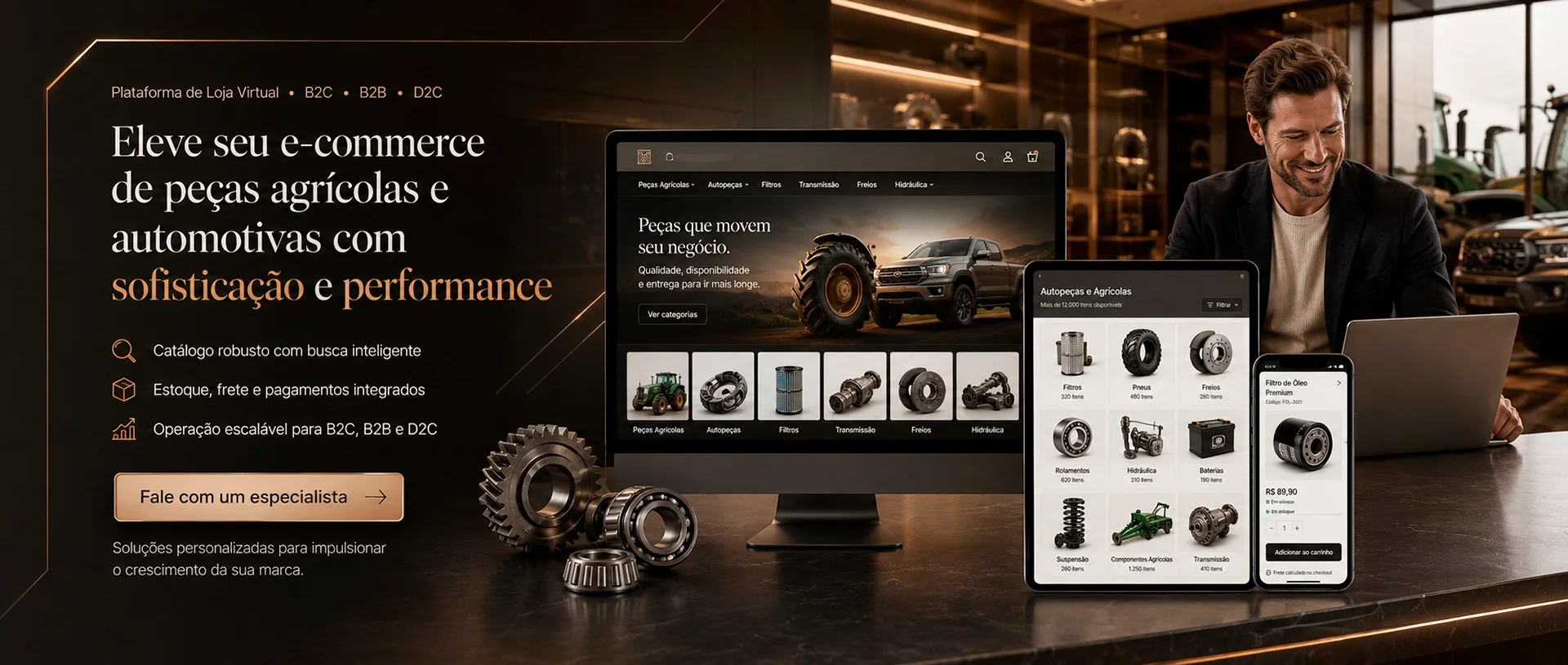 Eleve seu e-commerce de peças agrícolas e automotivas